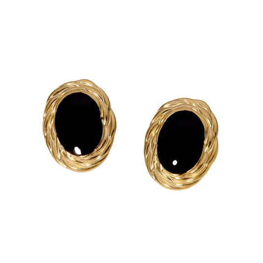 RIBBON BLACK Earrings